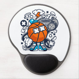 Basketball Boombox Cartoon | Sport Gel Mouse Pad