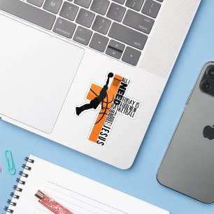 Basketball Boy Ages Kids Men All I Need Jesus Sticker