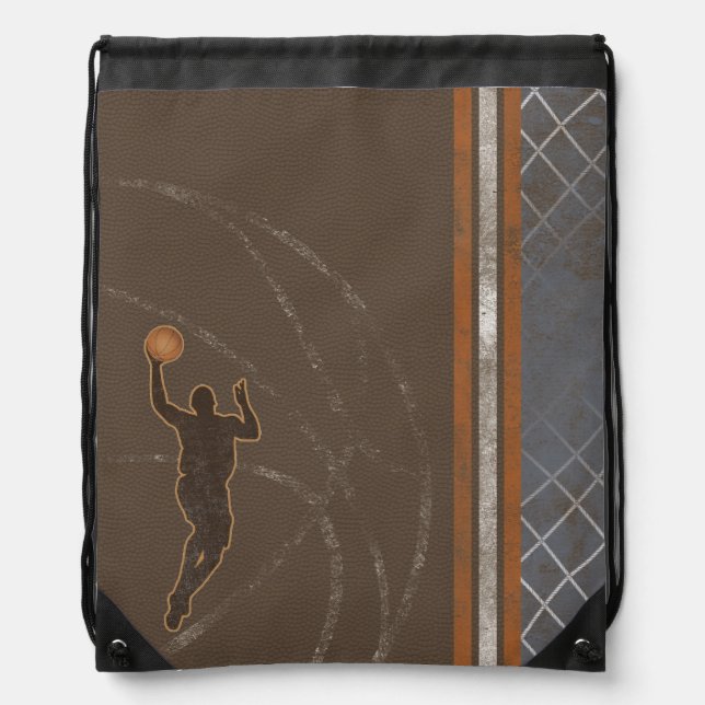 Basketball Boy Drawstring Backpack (Front)