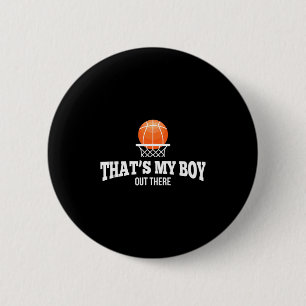 Basketball Boy For Mom Dad Grandma Grandpa Button