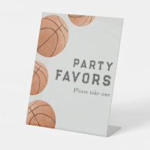Basketball Boy's Birthday Party Favors Table