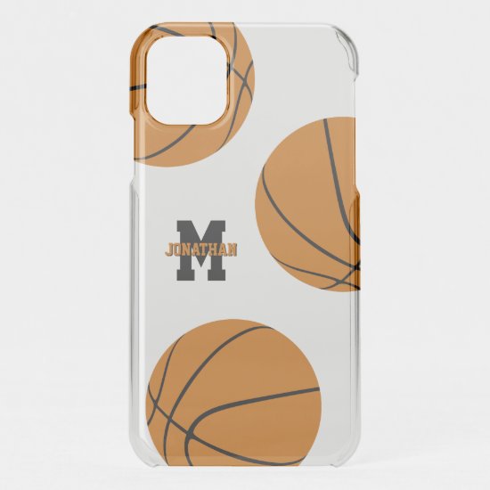 basketball boys girls sporty monogrammed uncommon iPhone case