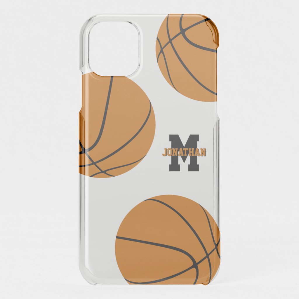 basketball boys girls sporty monogrammed uncommon iPhone case