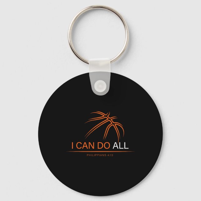 Basketball Boys Women Men Teen Girls Gifts Christi Keychain (Front)