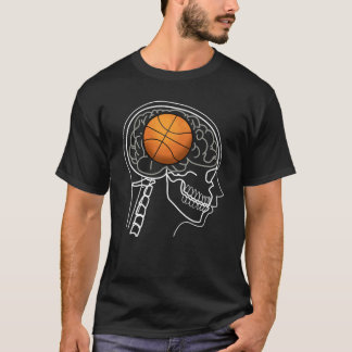 BASKETBALL BRAIN X-RAY T-shirt Design for Men
