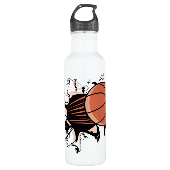 Basketball Breakout Stainless Steel Water Bottle (Front)