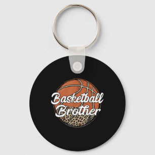 Basketball Brother Leopard Basketball Lover  Keychain