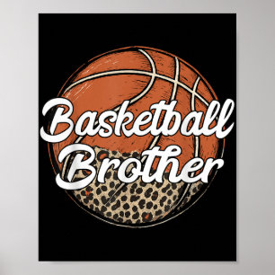 Basketball Brother Leopard Basketball Lover Poster