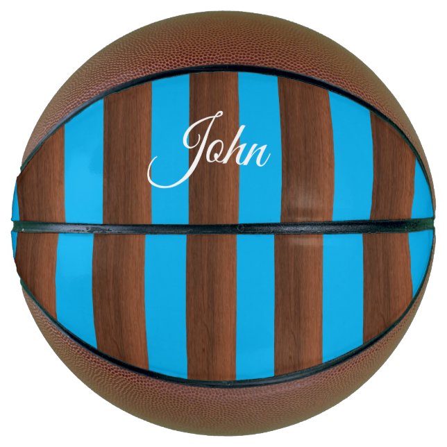 Basketball Brown & Blue Stripe (Front)