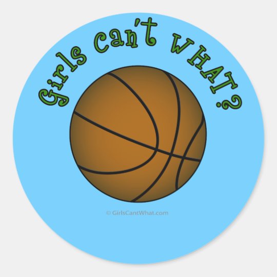 Basketball - Brown/Green Classic Round Sticker