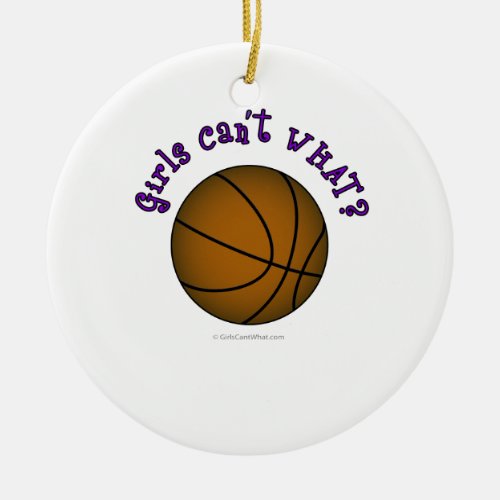 Basketball _ BrownPurple Ceramic Ornament