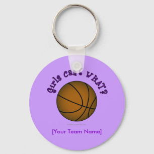 Basketball - Brown/Purple Keychain