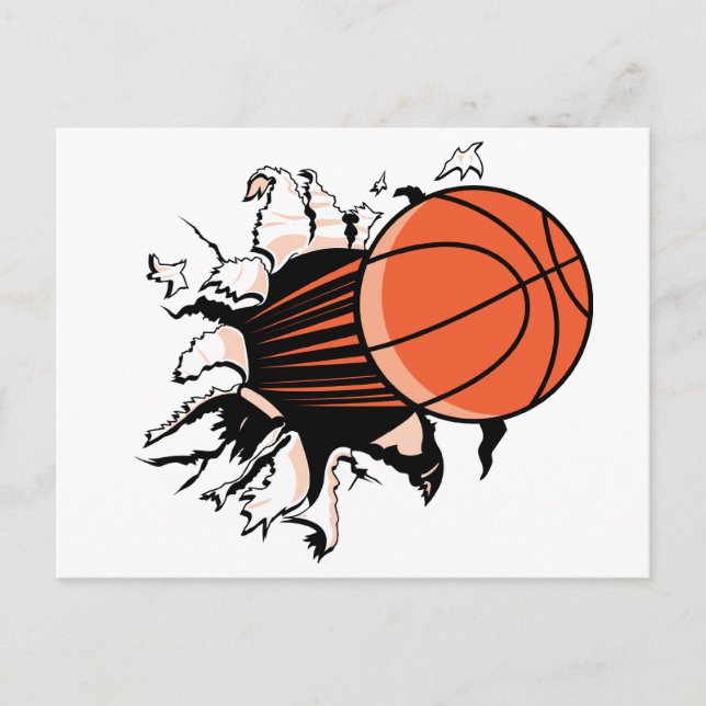 Basketball Burst Postcard (Front)
