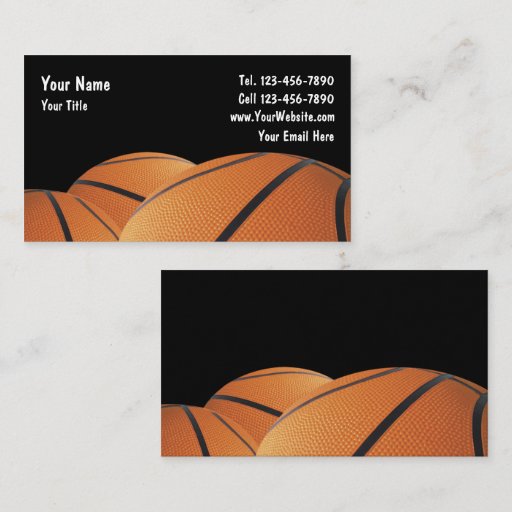 Customizable Basketball Business Card