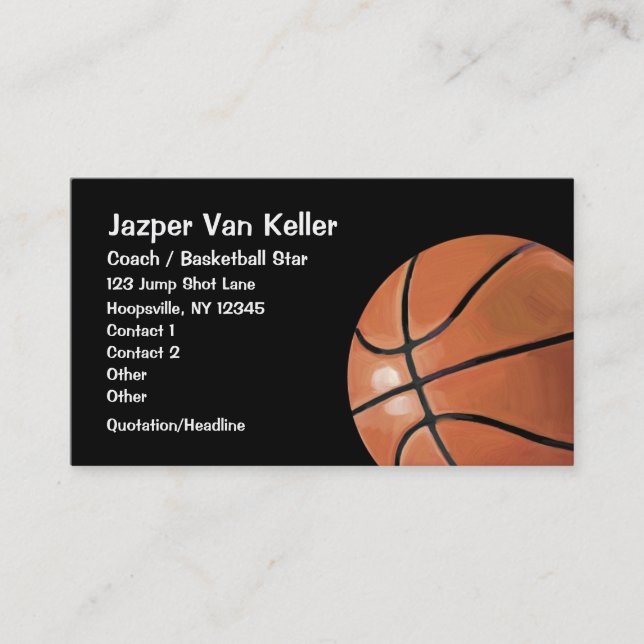 Basketball Business Card (Front)