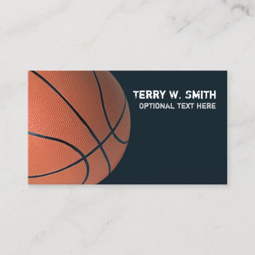 Customizable Basketball Business Card
