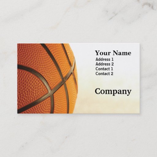 Customizable Basketball Business Cards