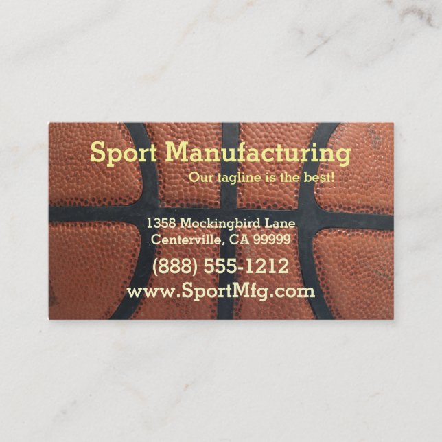Basketball Business Card (Front)