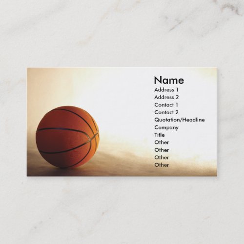 Basketball Business Card