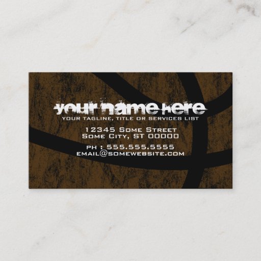 Customizable basketball business card templates