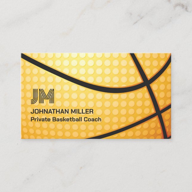 Basketball Business Card Template (Front)