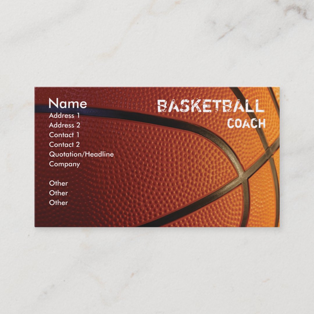 Basketball business card template | Zazzle