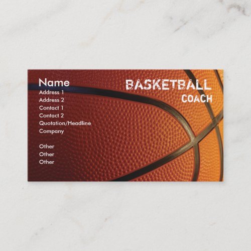 Basketball business card template