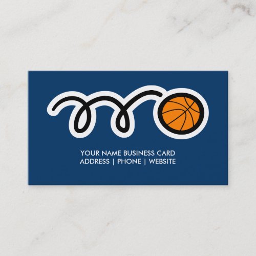 Basketball business card template design for coach