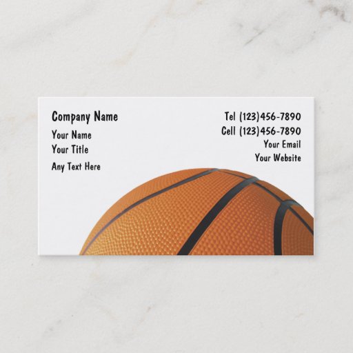 Customizable Basketball Business Cards