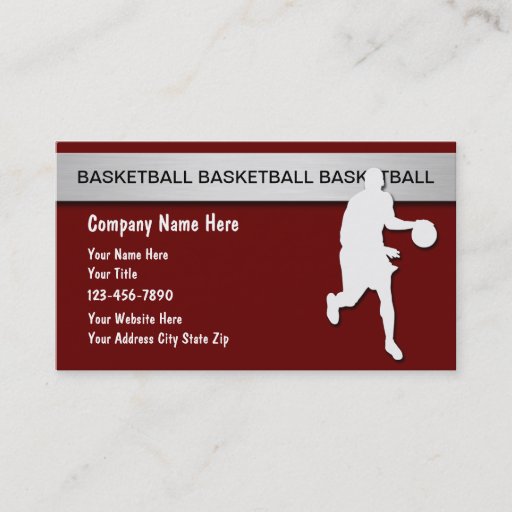 Customizable Basketball Business Cards