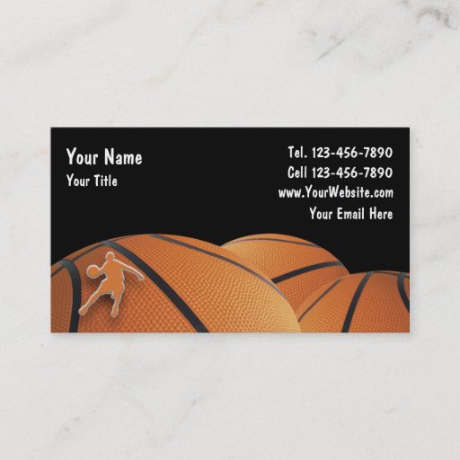 Customizable Basketball Business Cards