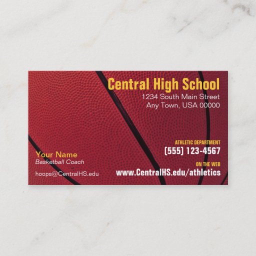 Customizable Basketball Business Cards