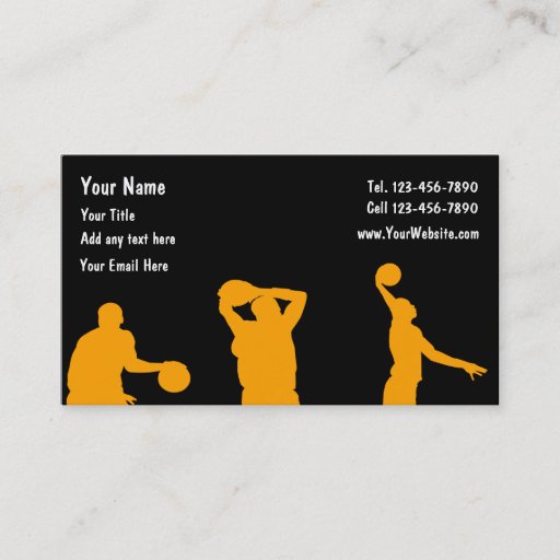 Customizable Basketball Business Cards