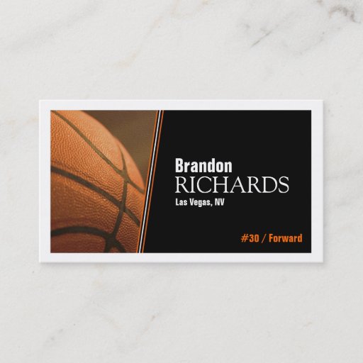 Customizable Basketball - Business Cards