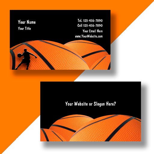 Customizable Basketball Business Cards
