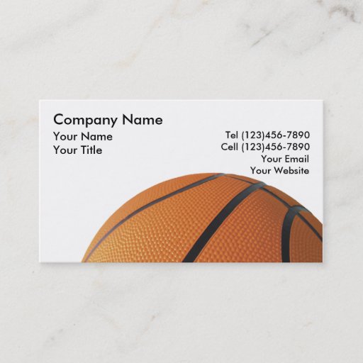 Customizable Basketball Business Cards