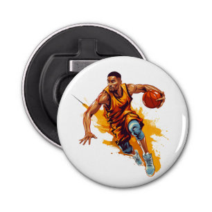 Basketball Button Bottle Opener