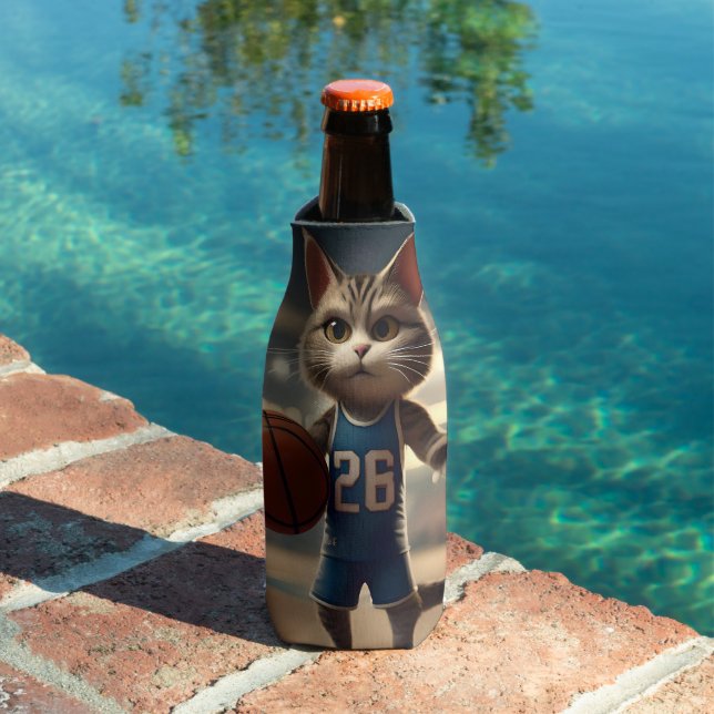 Basketball Cat, Bottle Cooler (In Situ Pool)