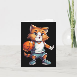 Basketball Cat  Card