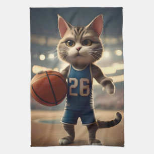 Basketball Cat,Golf Putter Cover, Kitchen Towel