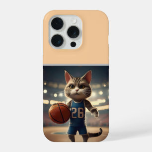 Basketball Cat, iPhone 15 Pro Case