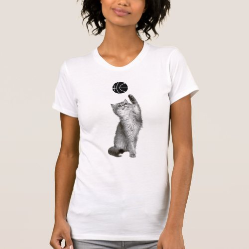 Basketball cat _ Kitty with a ball T_Shirt