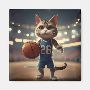 Basketball Cat,  Magnet