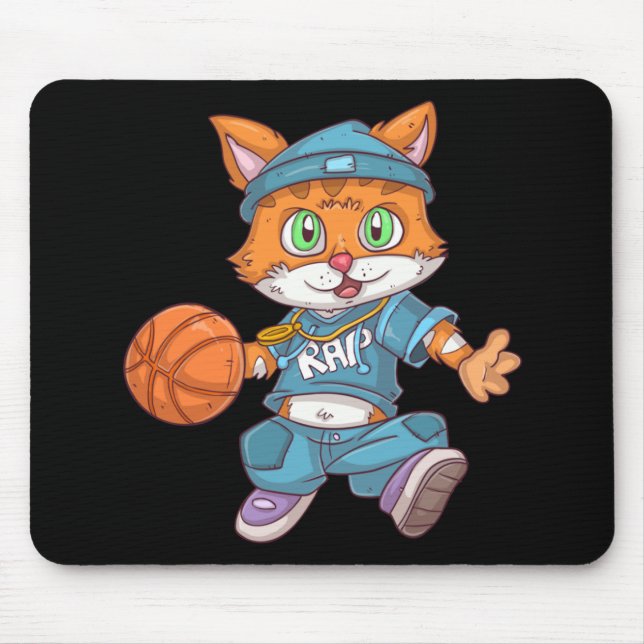 Basketball Cat  Mouse Pad (Front)