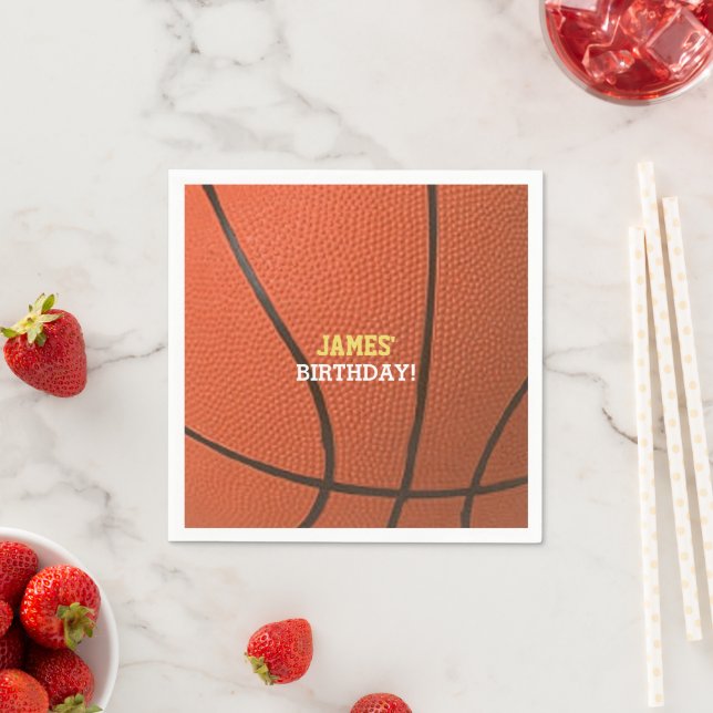 Basketball Celebration Personalized Napkins (Insitu)