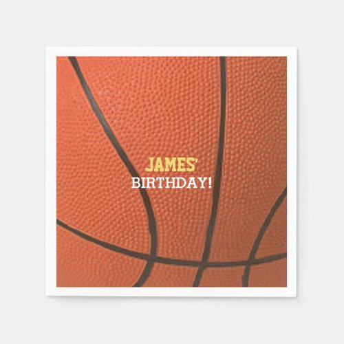 Basketball Celebration Personalized Napkins