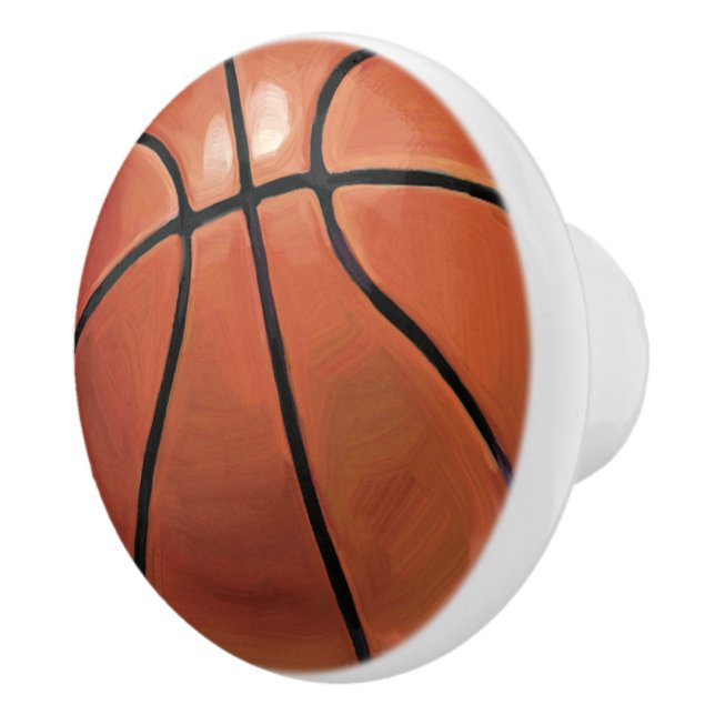 Basketball Ceramic Knob (Right)