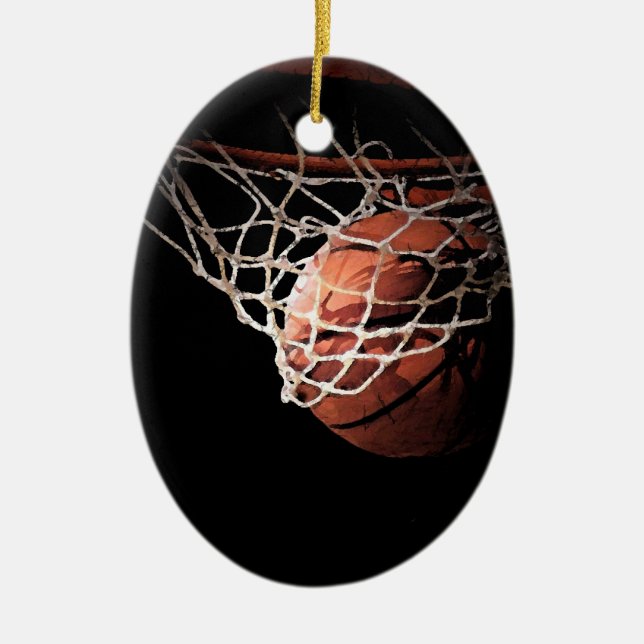 Basketball Ceramic Ornament (Front)