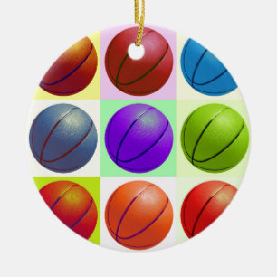 Basketball Ceramic Ornament