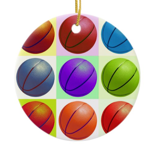 Basketball Ceramic Ornament